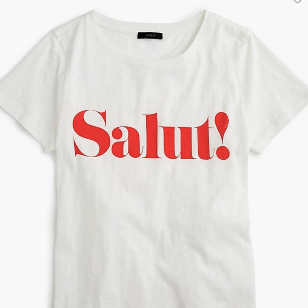 J. Crew "Salut!" T-shirt, XXS (Closet Cleanout!)